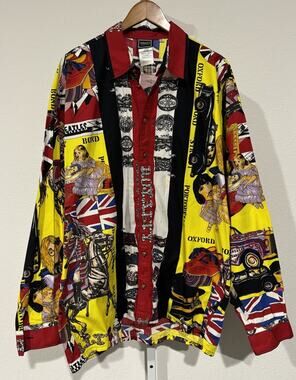 90's VERSACE Beatles Sex Pistols Rock n Roll Royalty size XXL RARE